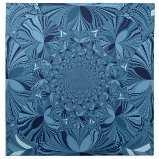 Beautiful Lovely Iridescent Blue Kaleidoscope Art Napkin