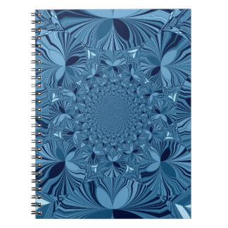 Beautiful Lovely Iridescent Blue Kaleidoscope Art  Notebook