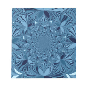 Beautiful Lovely Iridescent Blue Kaleidoscope Art Notepad