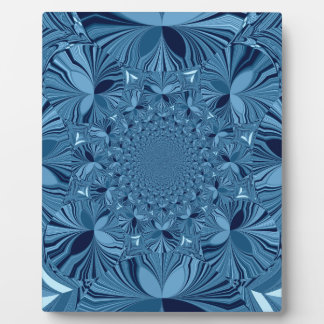 Beautiful Lovely Iridescent Blue Kaleidoscope Art Plaque