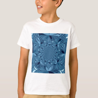 Beautiful Lovely Iridescent Blue Kaleidoscope Art T-Shirt