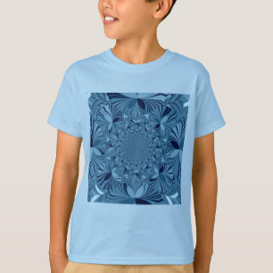 Beautiful Lovely Iridescent Blue Kaleidoscope Art  T-Shirt