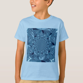 Beautiful Lovely Iridescent Blue Kaleidoscope Art  T-Shirt