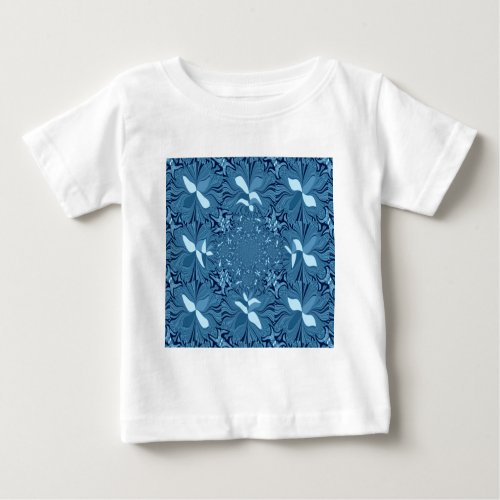 Beautiful Lovely Iridescent blue pattern seamless Baby T_Shirt