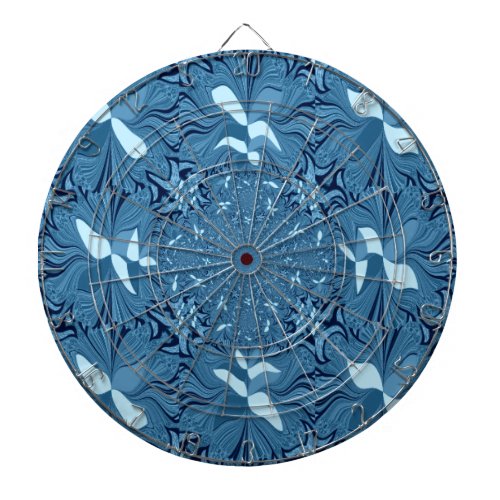 Beautiful Lovely Iridescent blue pattern seamless Dartboard