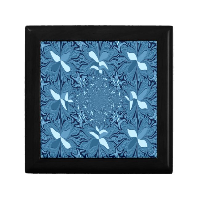 Beautiful Lovely Iridescent blue. pattern seamless Gift Box (Front)