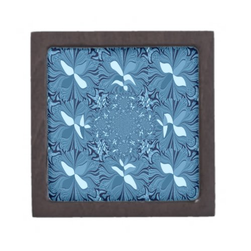 Beautiful Lovely Iridescent blue pattern seamless Keepsake Box