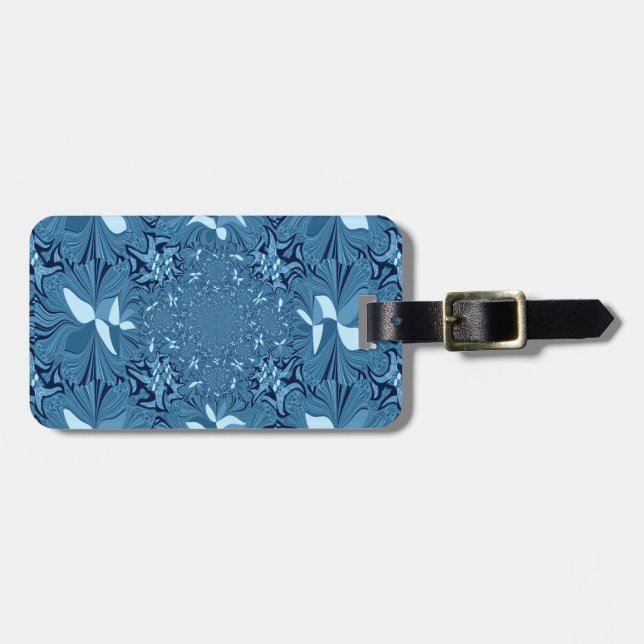 Beautiful Lovely Iridescent blue. pattern seamless Luggage Tag (Front Horizontal)