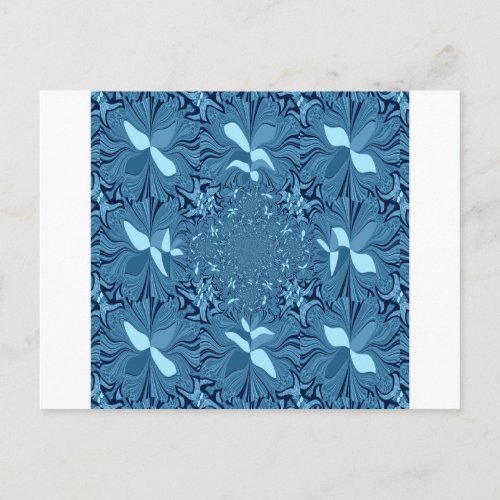 Beautiful Lovely Iridescent blue pattern seamless Postcard