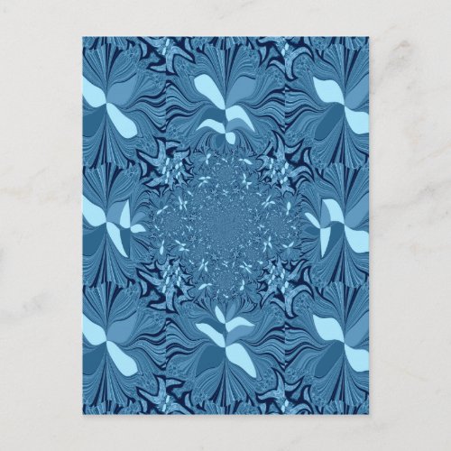 Beautiful Lovely Iridescent blue pattern seamless Postcard