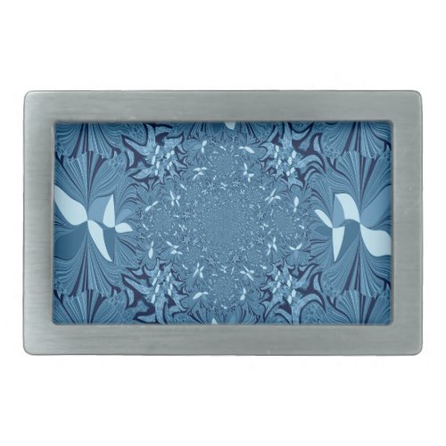 Beautiful Lovely Iridescent blue pattern seamless Rectangular Belt Buckle