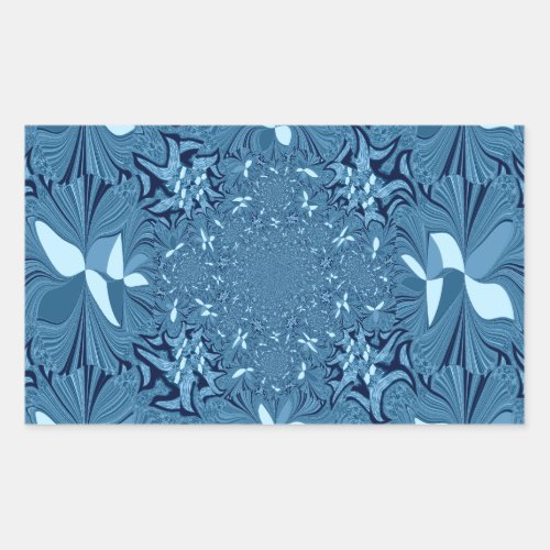 Beautiful Lovely Iridescent blue pattern seamless Rectangular Sticker