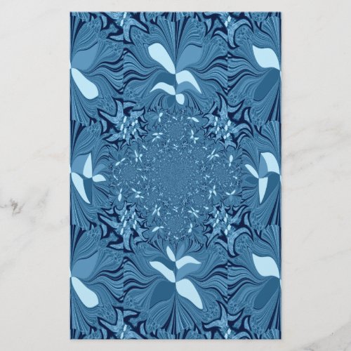 Beautiful Lovely Iridescent blue pattern seamless Stationery