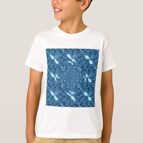 Beautiful Lovely Iridescent blue pattern seamless T_Shirt