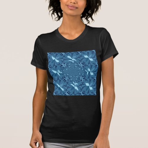 Beautiful Lovely Iridescent blue pattern seamless T_Shirt