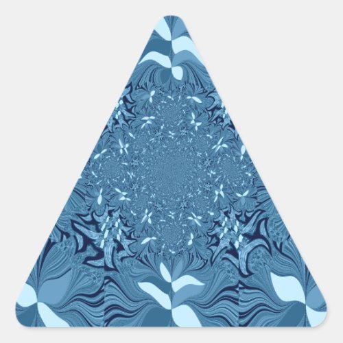 Beautiful Lovely Iridescent blue pattern seamless Triangle Sticker