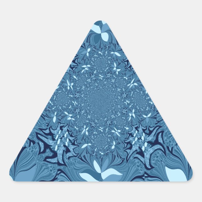 Beautiful Lovely Iridescent blue. pattern seamless Triangle Sticker (Front)