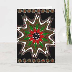 Beautiful Lovely Kenya Cultural Motif Geometrical  Card