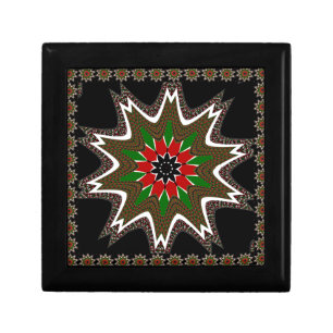 Beautiful Lovely Kenya Cultural Motif Geometrical  Jewelry Box
