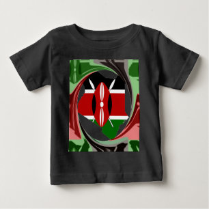 Beautiful Lovely Kenyan Whirlwind Map Design Baby T-Shirt
