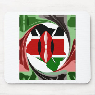 Beautiful Lovely Kenyan Whirlwind Map Design Mouse Pad
