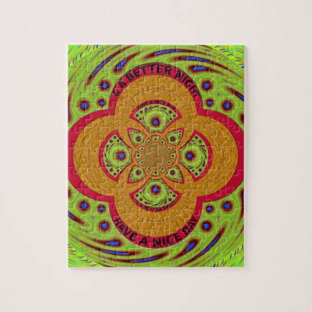 Beautiful Lovely Mandala Have a Nice Day Jigsaw Puzzle (Vertical)