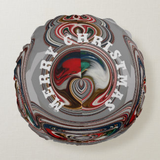 Beautiful Lovely Merry Christmas With Love Round Pillow