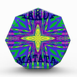 Beautiful Lovely Mombasa Kanga Hakunamatata Tribal Acrylic Award