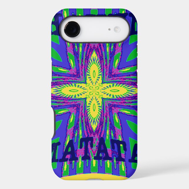 Beautiful Lovely Mombasa Kanga Hakunamatata Tribal Case-Mate iPhone Case (Back)