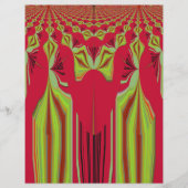 Beautiful Lovely Red and Yellow African Tribal Art (Front)