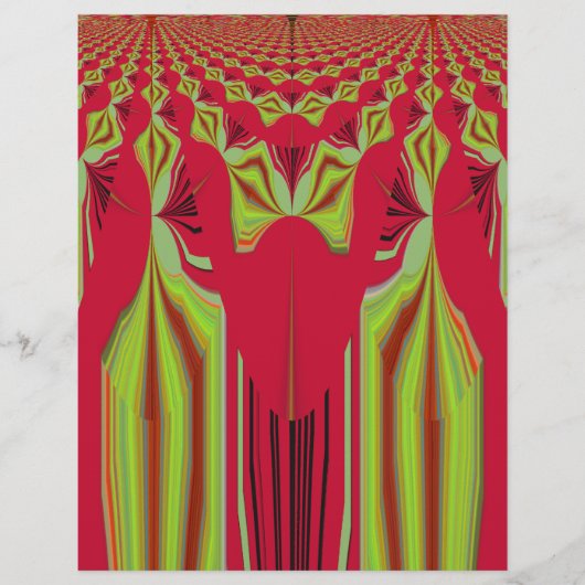 Beautiful Lovely Red and Yellow African Tribal Art (Front)
