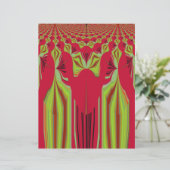 Beautiful Lovely Red and Yellow African Tribal Art (Standing Front)