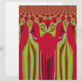 Beautiful Lovely Red and Yellow African Tribal Art (Front/Back)