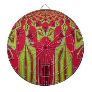 Beautiful Lovely Red and Yellow African Tribal Art Dart Board