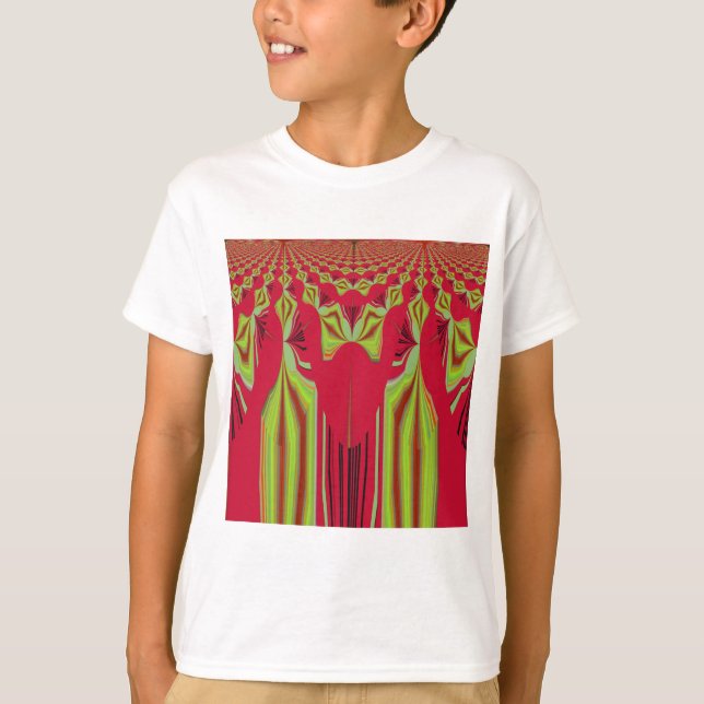 Beautiful Lovely Red and Yellow African Tribal Art T-Shirt (Front)