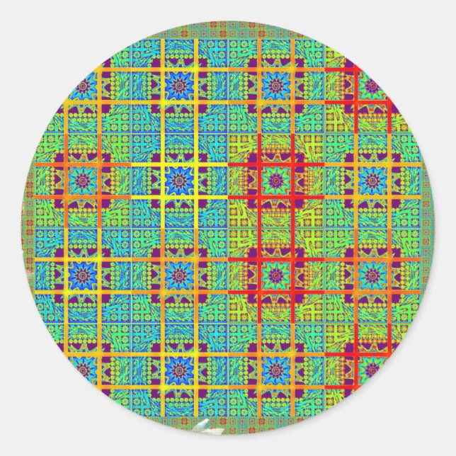 Beautiful Lovely South African Tribal Print vector Classic Round Sticker (Front)