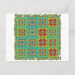Beautiful Lovely South African Tribal Print vector Postcard