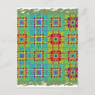 Beautiful Lovely South African Tribal Print vector Postcard