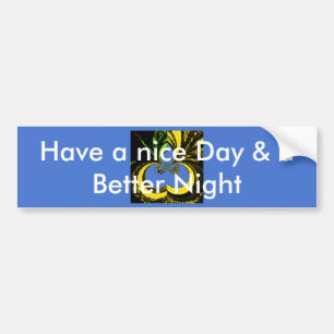 Beautiful Lovely South African Yellow and Blue Art Bumper Sticker