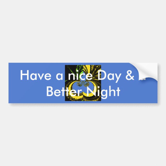 Beautiful Lovely South African Yellow and Blue Art Bumper Sticker (Front)