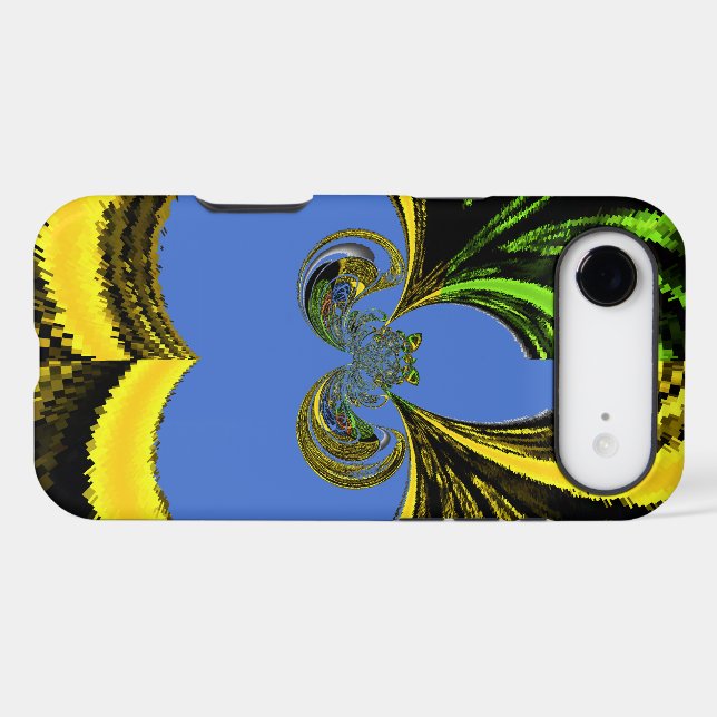Beautiful Lovely South African Yellow and Blue Art Case-Mate iPhone Case (Back (Horizontal))