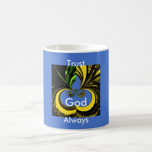 Beautiful Lovely South African Yellow and Blue Art Coffee Mug (Center)