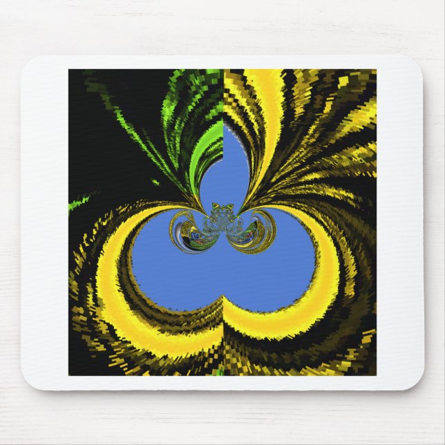 Beautiful Lovely South African Yellow and Blue Art Mouse Pad (Front)