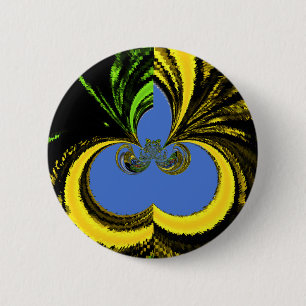 Beautiful Lovely South African Yellow and Blue Art Pinback Button