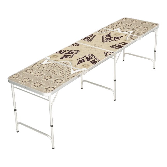 Beautiful Lovely Special Occasion pattern design Beer Pong Table (Angled)