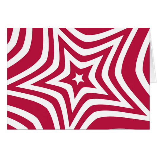 Beautiful Lovely Star Design in Red and White (Front Horizontal)
