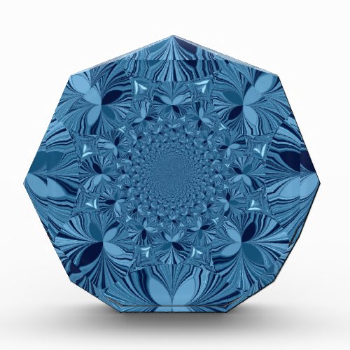 Beautiful Lovely Vintage Blue Kaleidoscope Design Acrylic Award
