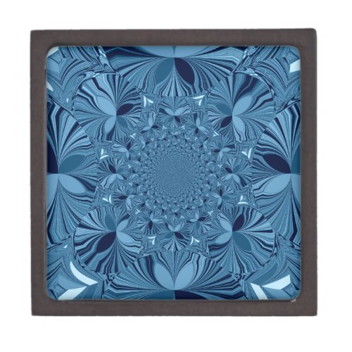 Beautiful Lovely Vintage Blue Kaleidoscope Design Gift Box