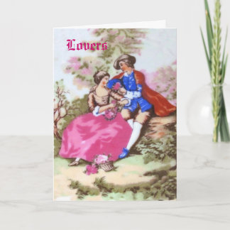 Beautiful Lovers Vintage Greeting card