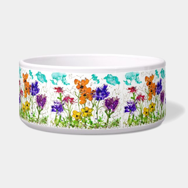 Beautiful Lovitude Pet Dish "Peace Garden" (Front)